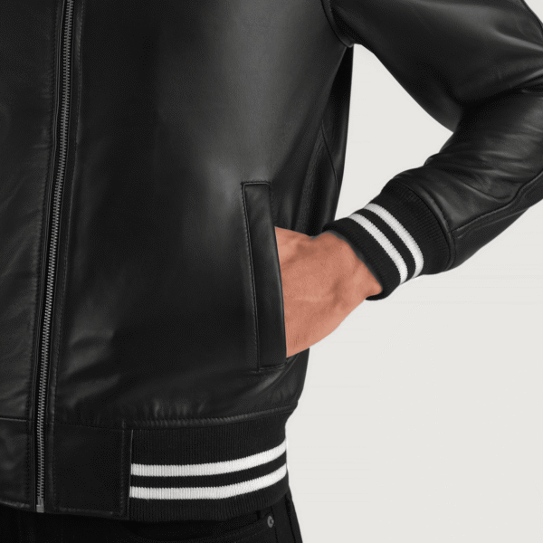 Varsity Leather Jacket - Image 3