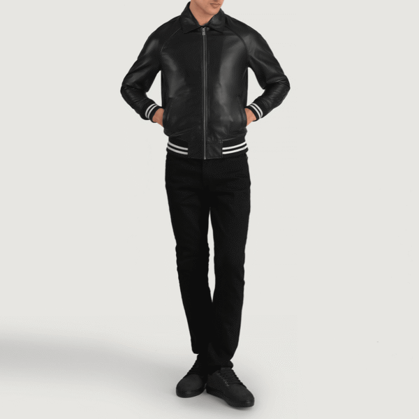 Varsity Leather Jacket - Image 4