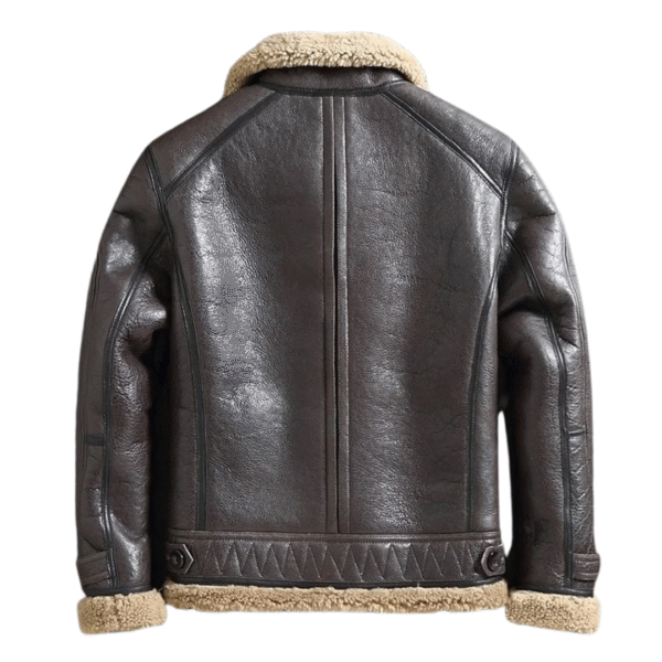 Men's Arctic Explorer Sheepskin B-3 Bomber Jacket - Image 4