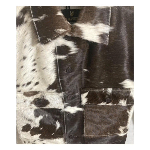 Men's Heritage Hide Patchwork Cowhide Leather Jacket - Image 4