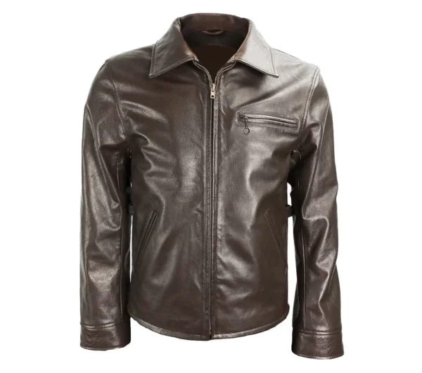 Men's Heritage Rider Brown Leather Jacket