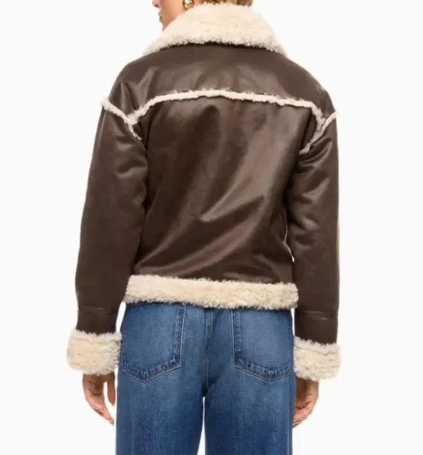 Women's Alpine Rider Shearling Moto Jacket - Image 4