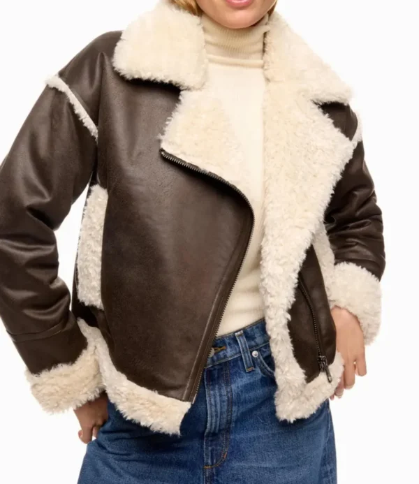Women's Alpine Rider Shearling Moto Jacket - Image 2