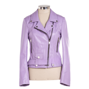 Women's Lavender Haze Leather Moto Jacket