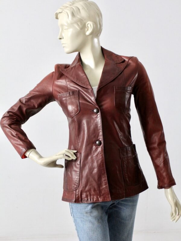 Women's Sophisticated Heritage Leather Blazer